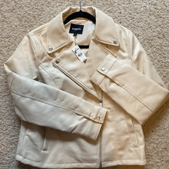 ✨HP✨NWT Express Faux Leather Moto Jacket - Picture 12 of 16